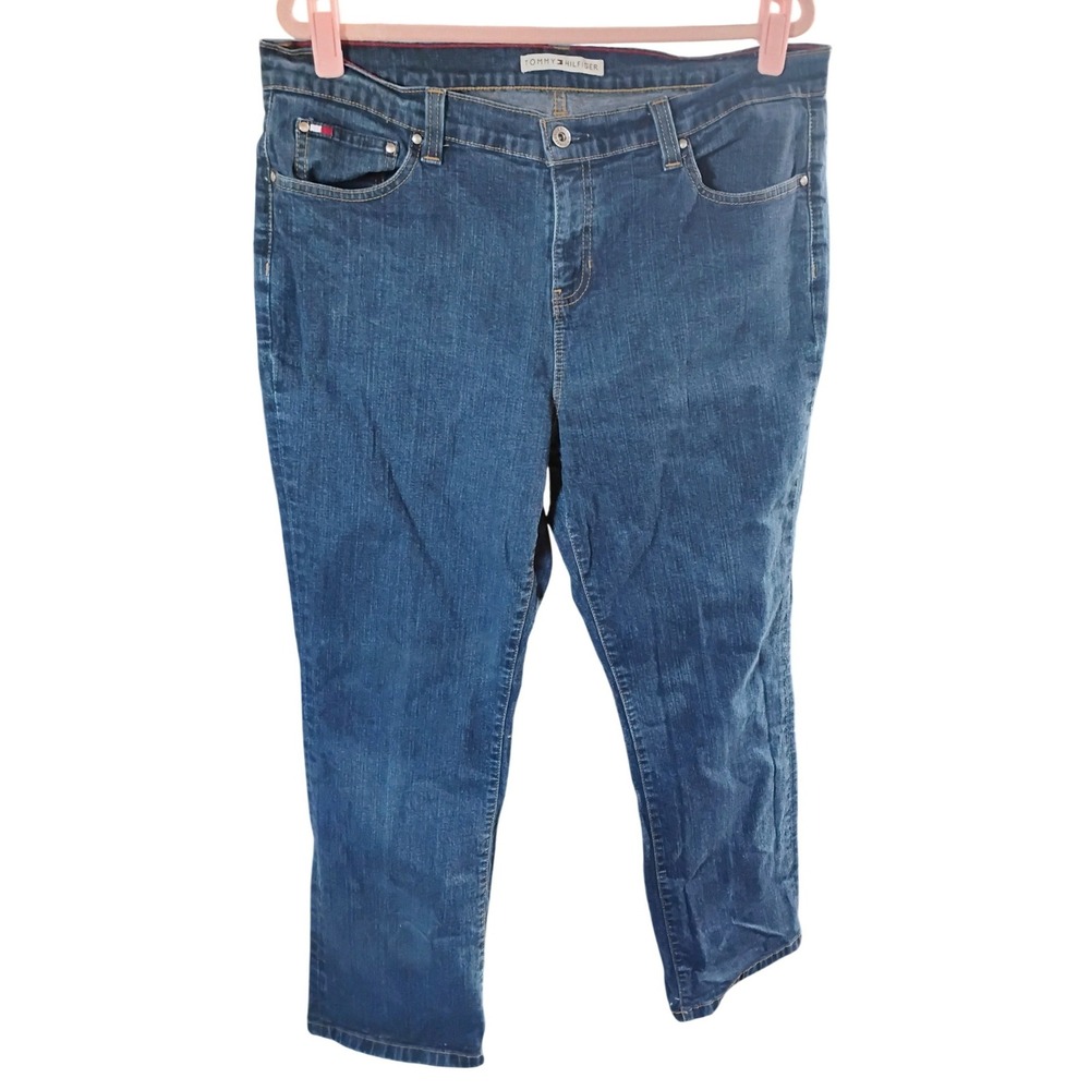 Tommy Hilfiger Y2K Bootcut Jeans Womens Size 16 2004 Vintage Stretch Denim